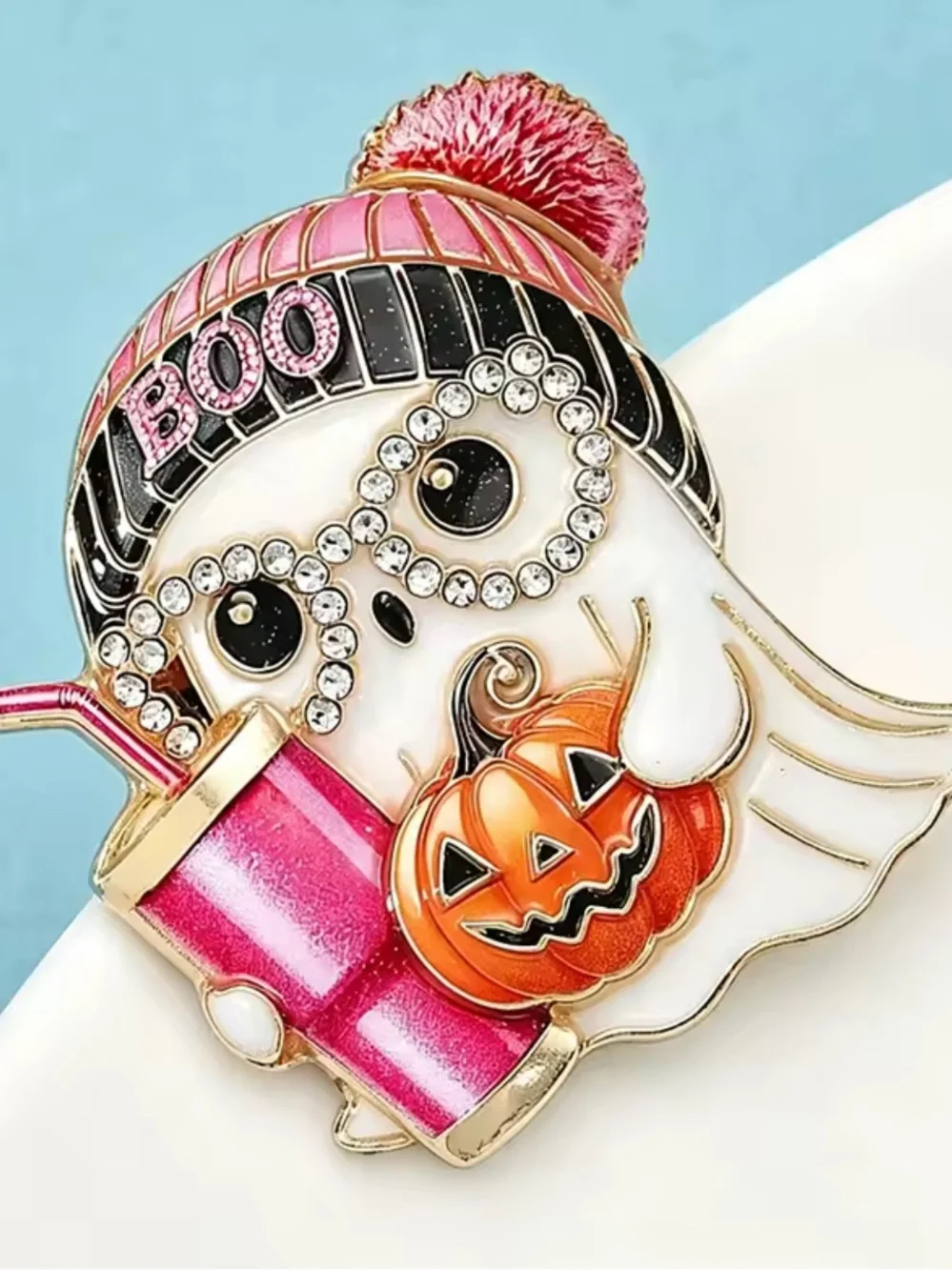 Cute Halloween Ghost Pumpkin Brooch Pin